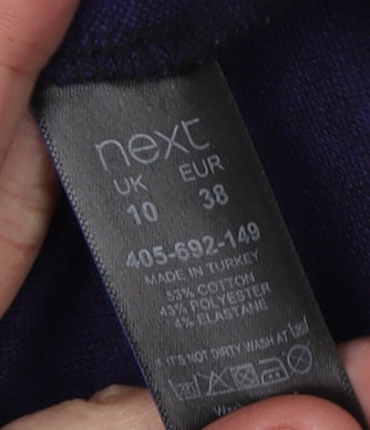 Next Women's Purple Floral Skirt, Size 10, Straight & Pencil