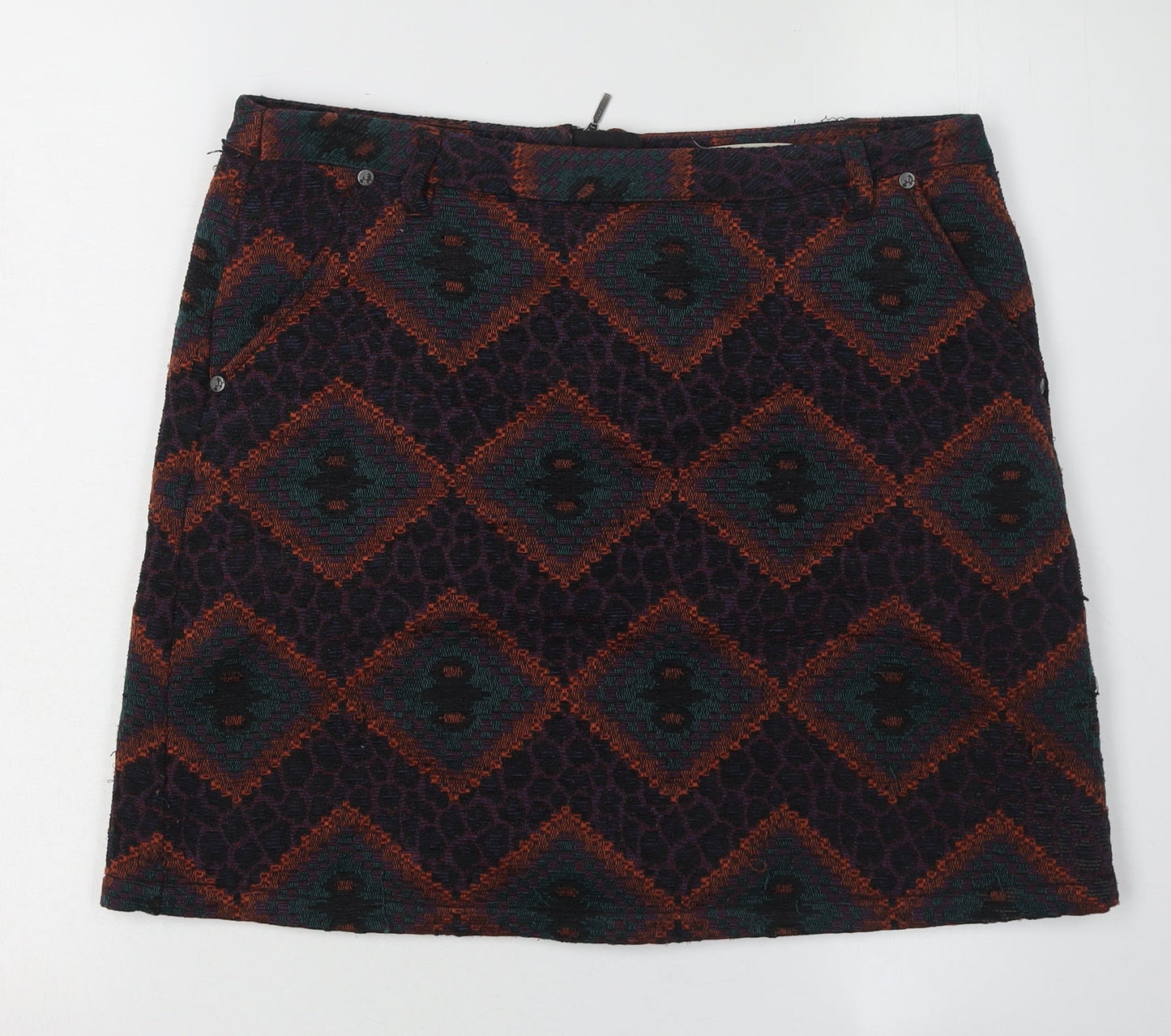 Marks and Spencer Women's Multicoloured Geometric Skirt