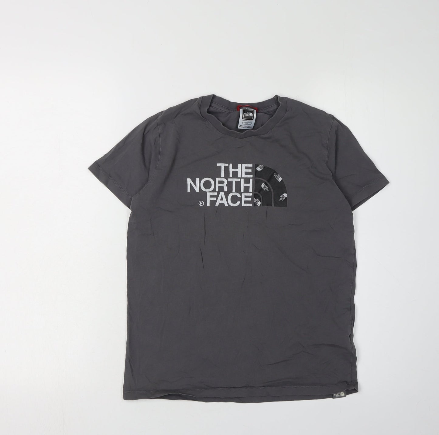 The North Face Boys Grey L Short Sleeve Logo T-Shirt