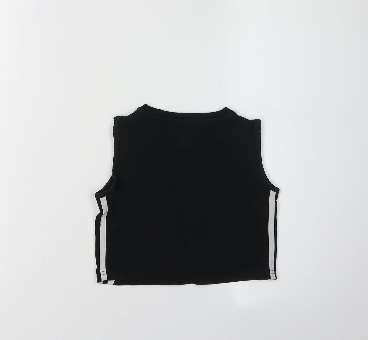 Adidas Girls Black Cropped Tank Top 9-10 Years
