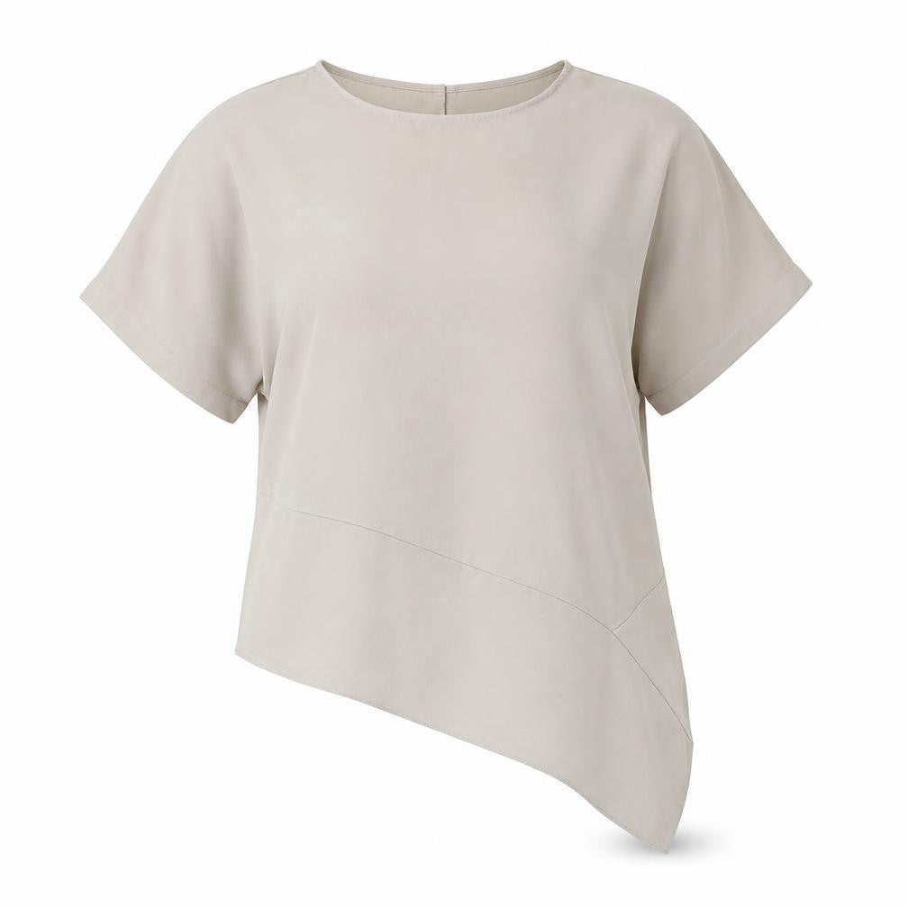 River Island Beige Women’s Asymmetrical T-Shirt Size 12