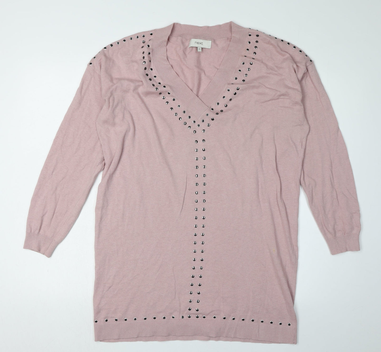 Womens UK Size 12 NEXT Pink Pullover Jumper