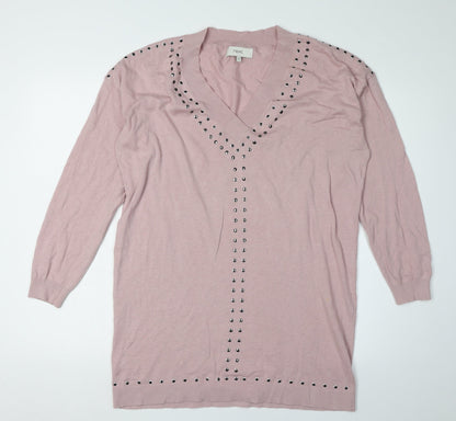 Womens UK Size 12 NEXT Pink Pullover Jumper