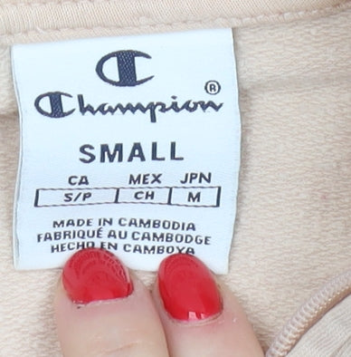 Champion Women's Beige Full Zip Hoodie, S