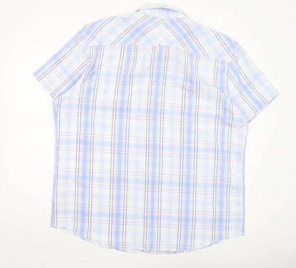 Debenhams Men's Multicoloured XL Plaid Short Sleeve Shirt