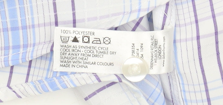 Debenhams Men's Multicoloured XL Plaid Short Sleeve Shirt