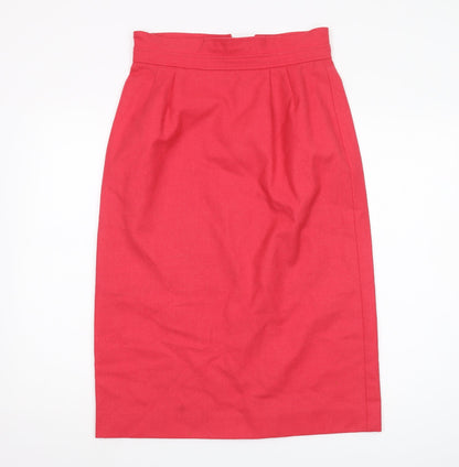 Country Casuals Women's Red Size 14 Wool Pencil Skirt