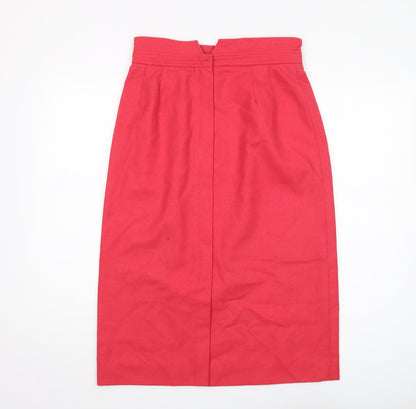 Country Casuals Women's Red Size 14 Wool Pencil Skirt