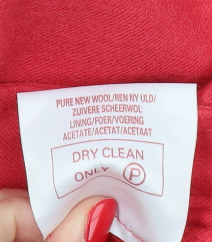 Country Casuals Women's Red Size 14 Wool Pencil Skirt