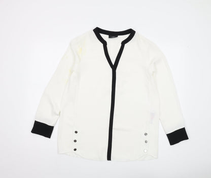 Womens UK Size 10 Wallis White Basic Blouse