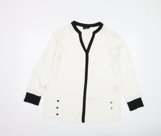 Womens UK Size 10 Wallis White Basic Blouse