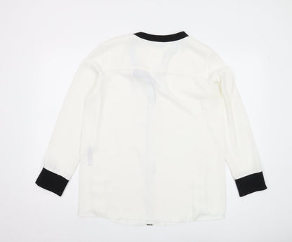 Womens UK Size 10 Wallis White Basic Blouse