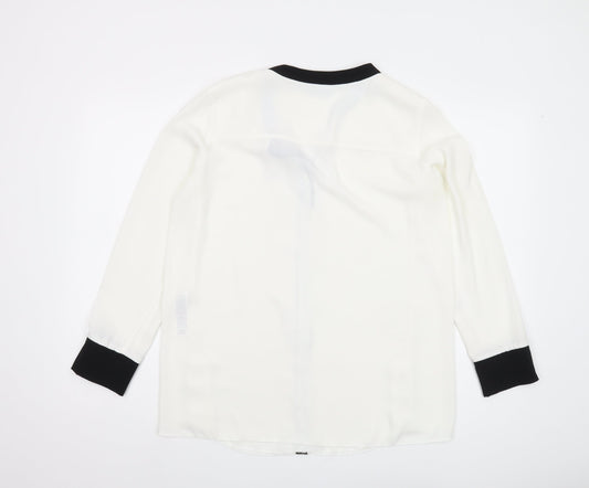 Womens UK Size 10 Wallis White Basic Blouse