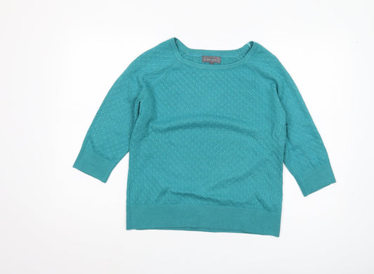 Womens UK Size 12 Marks and Spencer Green Pullover Jumper