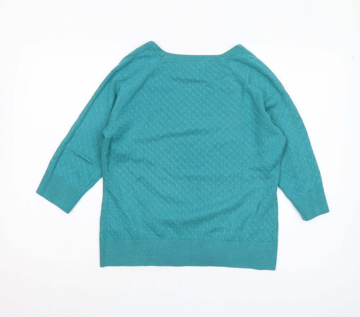 Womens UK Size 12 Marks and Spencer Green Pullover Jumper