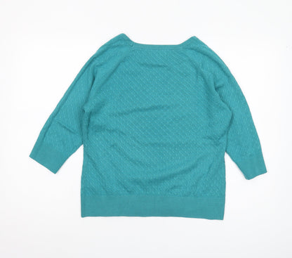 Womens UK Size 12 Marks and Spencer Green Pullover Jumper