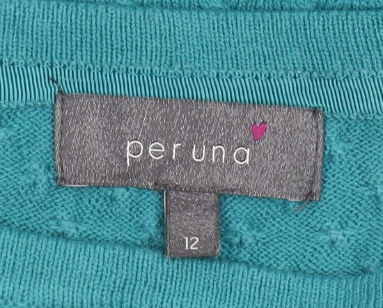 Womens UK Size 12 Marks and Spencer Green Pullover Jumper