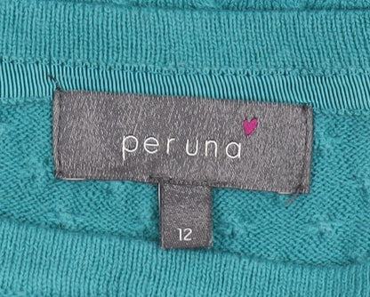 Womens UK Size 12 Marks and Spencer Green Pullover Jumper