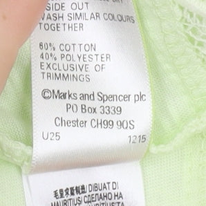 Womens UK Size 18 Marks and Spencer Green  T-Shirt