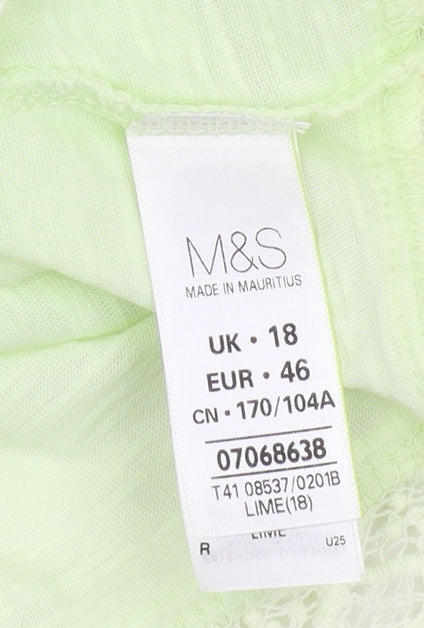 Womens UK Size 18 Marks and Spencer Green  T-Shirt