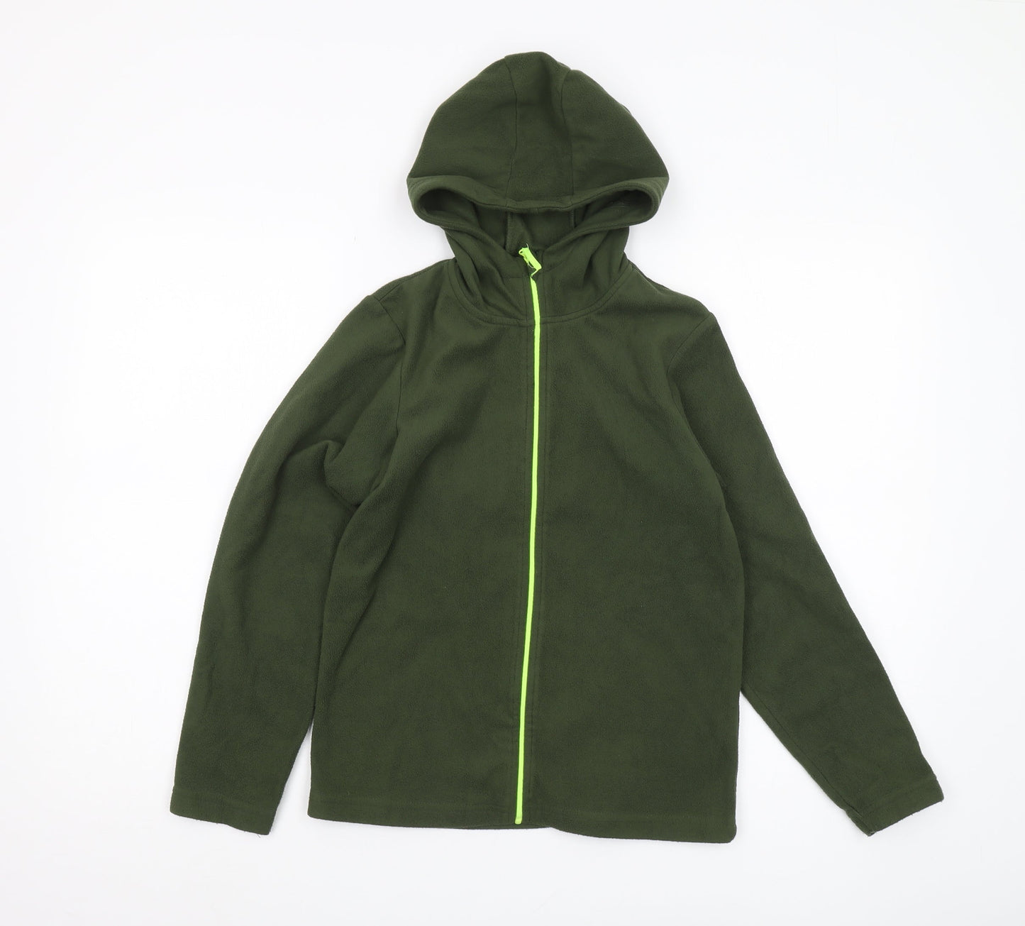 Mountain Warehouse Boys' Green Fleece Jacket 7 Years Hooded Zip
