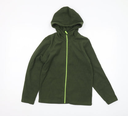 Mountain Warehouse Boys' Green Fleece Jacket 7 Years Hooded Zip