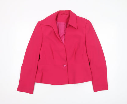 Berkertex Women's Pink Blazer, Size 12, Lined Classic Fit