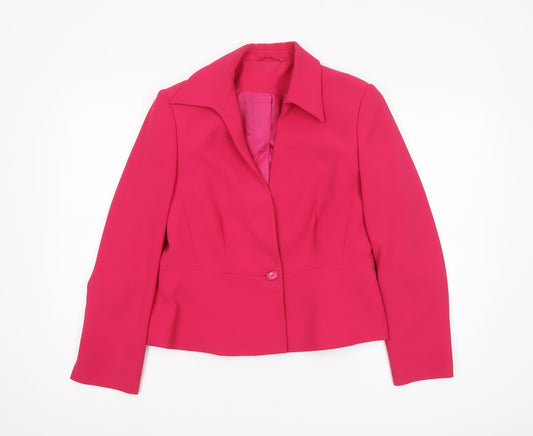 Berkertex Women's Pink Blazer, Size 12, Lined Classic Fit