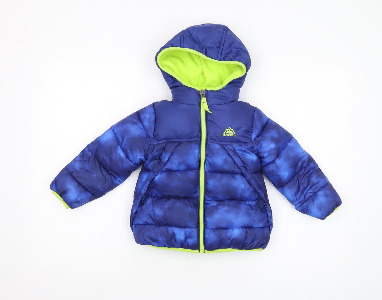 Snozu Boys Blue Puffer Jacket, 3 Years, Hooded Winter Coat