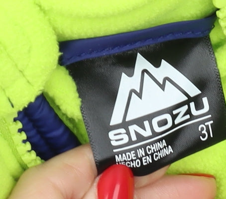 Snozu Boys Blue Puffer Jacket, 3 Years, Hooded Winter Coat