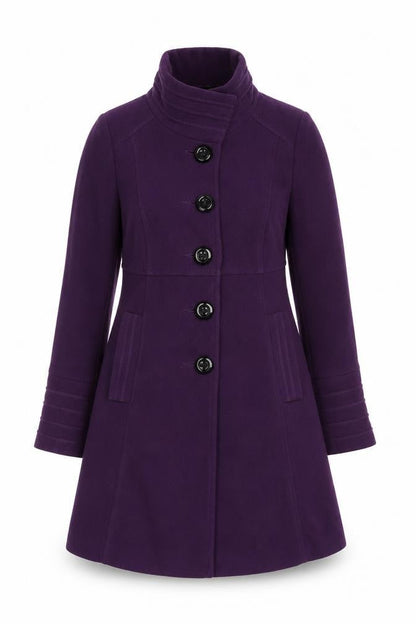 Wallis Women's Purple Mid-Length Overcoat Size 10