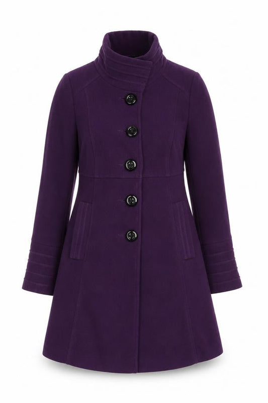 Wallis Women's Purple Mid-Length Overcoat Size 10