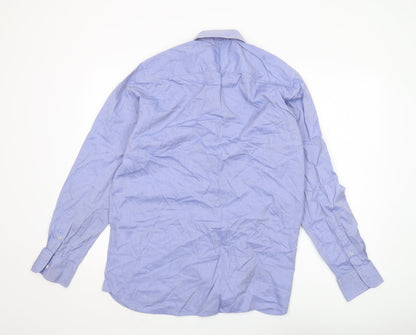 Austin Reed Men's Blue Slim Fit Button-Up Shirt