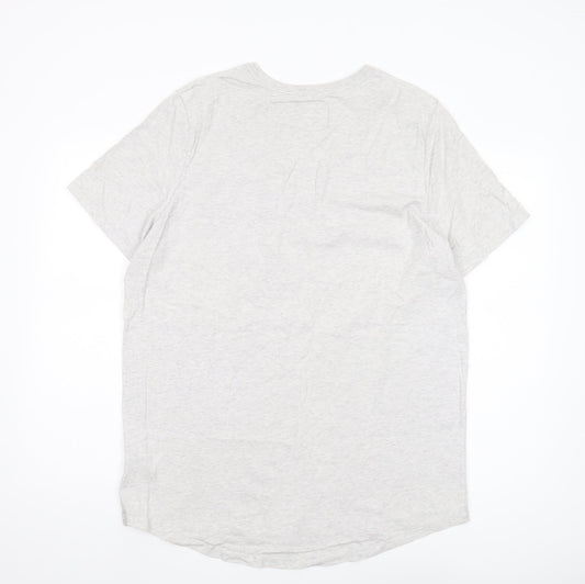 Nike Men’s Grey XL T-Shirt, Crew Neck, Pocket Accent