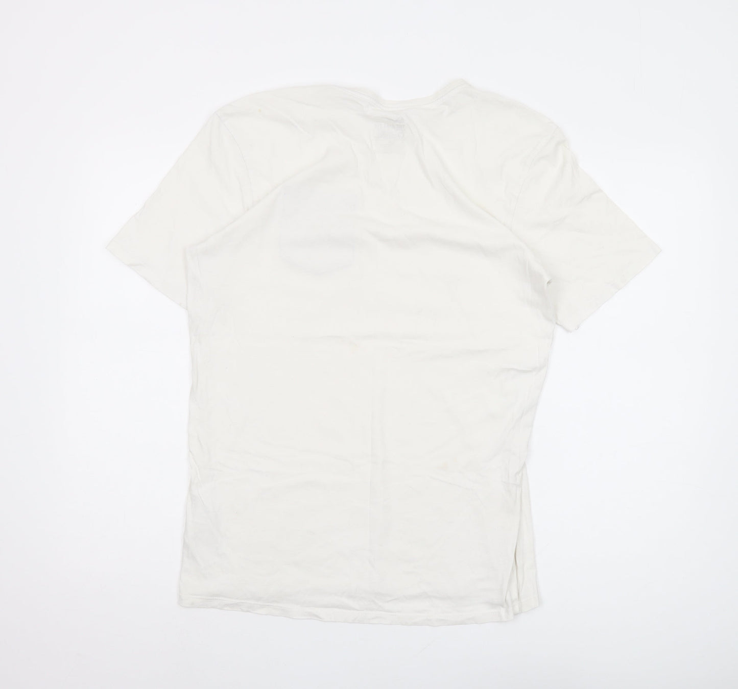 Nike Men's White Athletic Fit T-Shirt - Size M, Logo