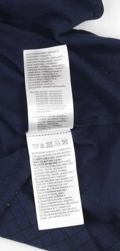 Slazenger Men's Blue Polo Shirt, M, Check Pattern