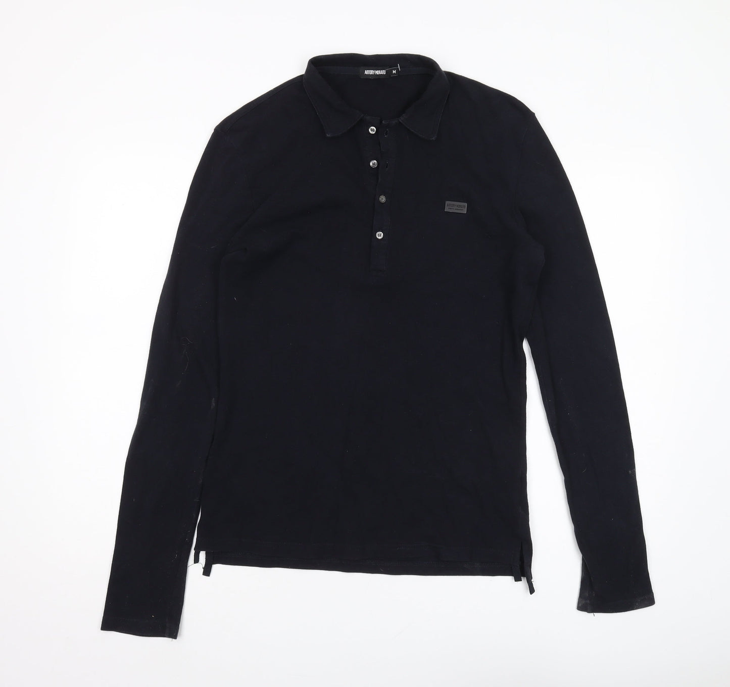 Antony Morato Men's Black Long Sleeve Polo M