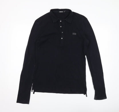 Antony Morato Men's Black Long Sleeve Polo M