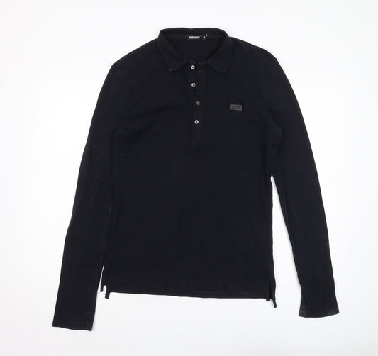 Antony Morato Men's Black Long Sleeve Polo M