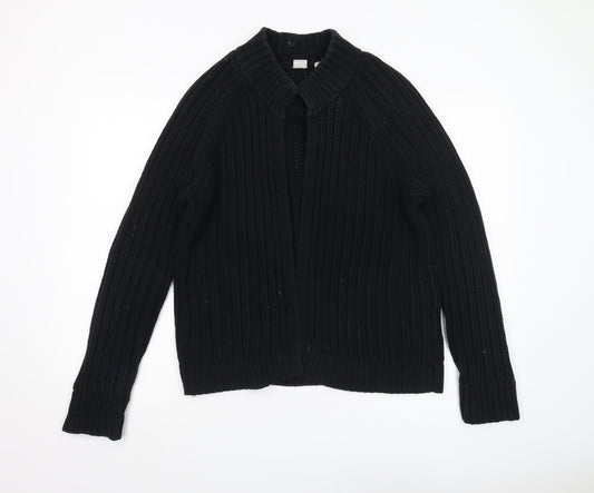 Gap Black Cotton Collared Women's Jumper Size M