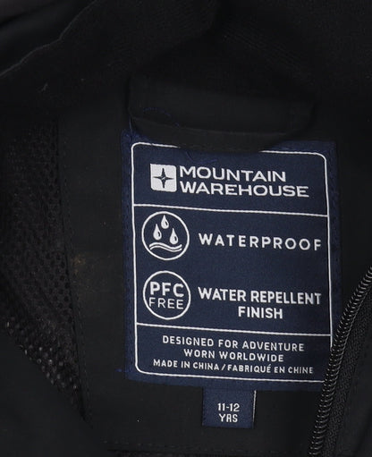 Mountain Warehouse Boys Black Waterproof Parka Coat 11-12Y