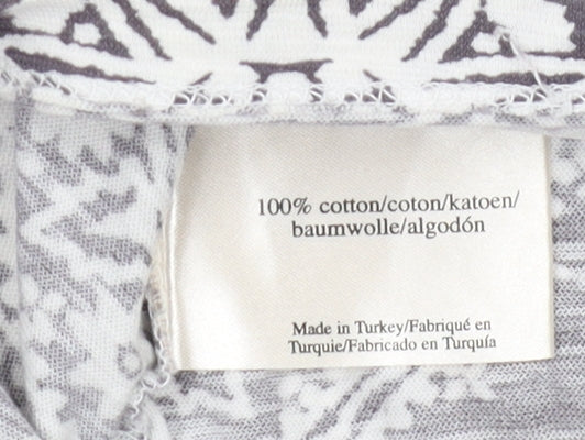 Laura Ashley Women's Grey Tank Top UK 16 Geometric Style