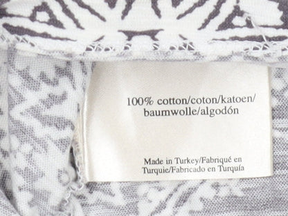 Laura Ashley Women's Grey Tank Top UK 16 Geometric Style