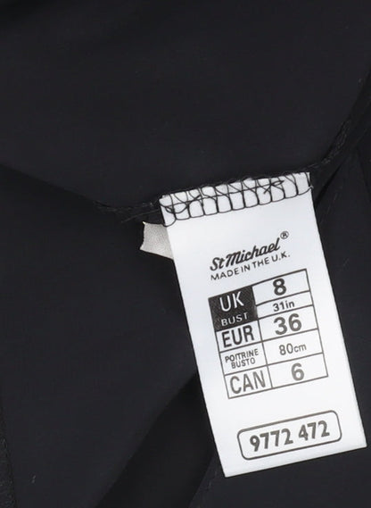 Womens UK Size 8 Marks and Spencer Black  Blouse