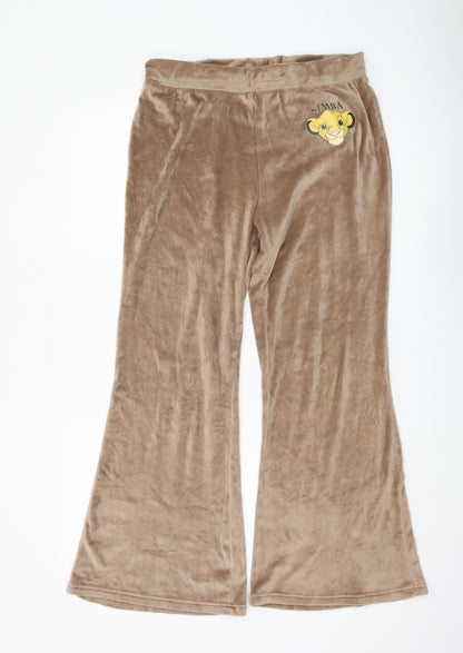 Disney Women's Brown Flared Trousers M