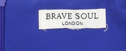 Brave Soul Women's Blue Playsuit, Size L, Casual Comfort