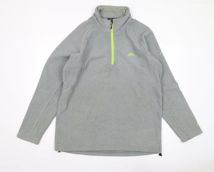 Mens UK Size XL Trespass Grey 1/4 Zip Sweatshirt