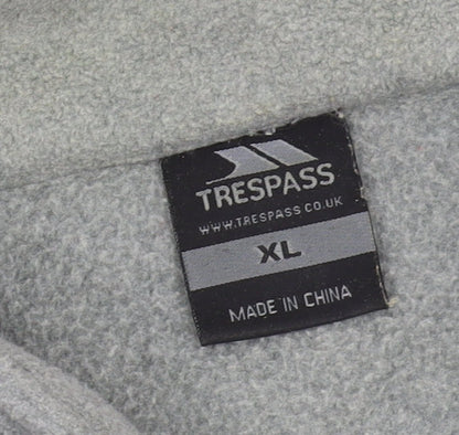 Mens UK Size XL Trespass Grey 1/4 Zip Sweatshirt