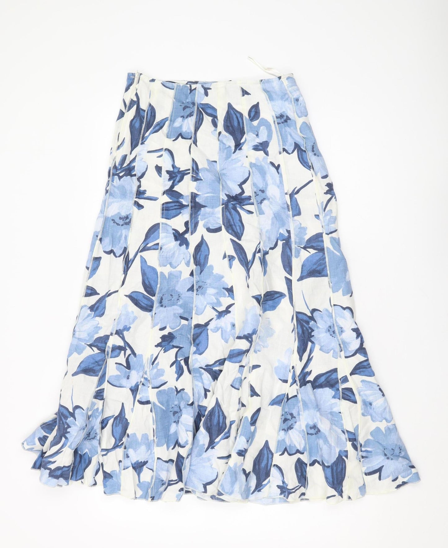 Marks and Spencer Women's Blue Floral Pleated Skirt