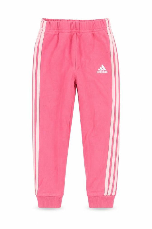 Front view of Adidas girls’ pink jogger trousers, 2-3 years, cotton blend